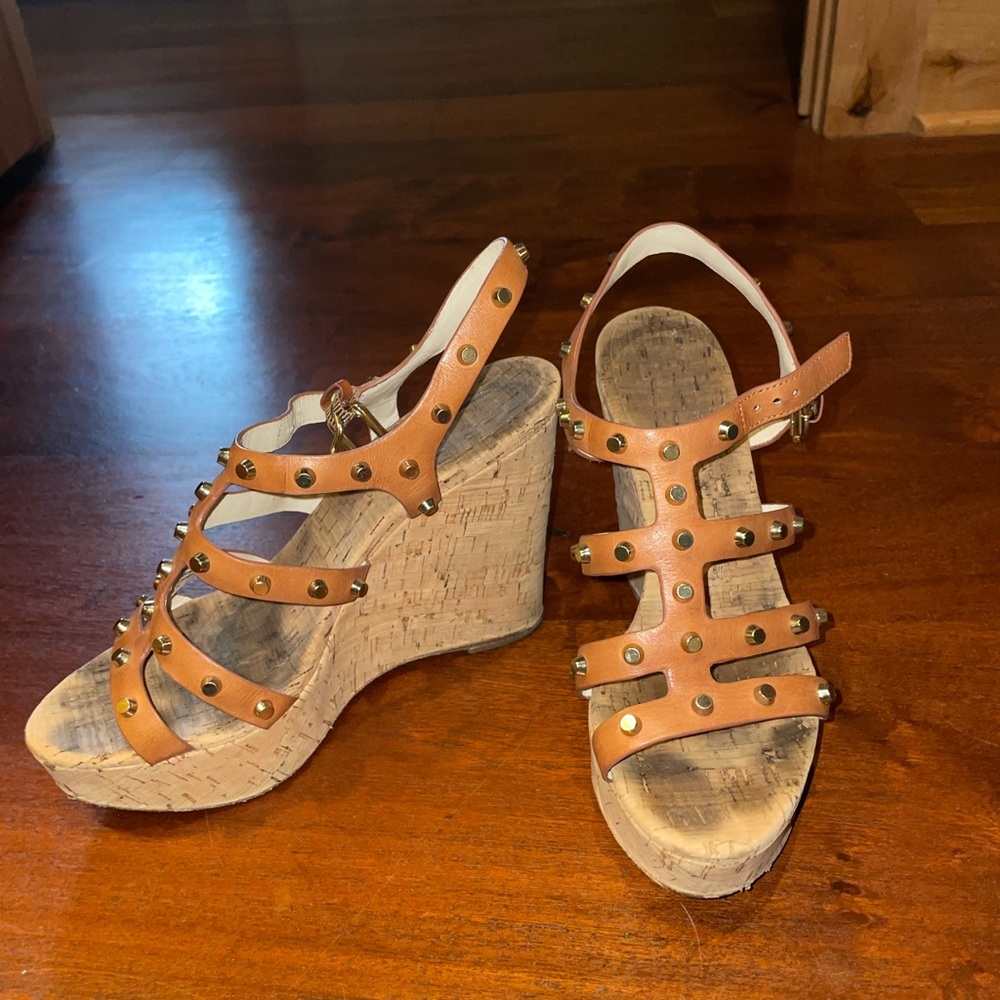 Michael Kors Leather Wedges